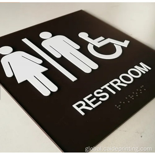 Custom ADA braille signage outdoor restroom sign